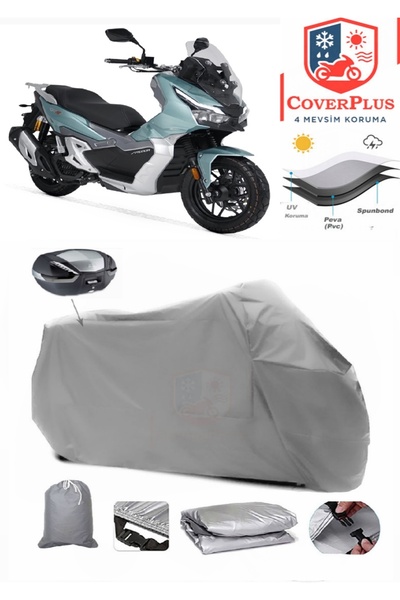 CoverPlus Rks Freccia 150 Branda Arka Çanta Uyumlu Motor Brandası Motosiklet ...