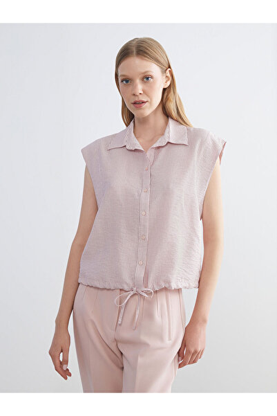 LC Waikiki Pink Striped Women's Shirt