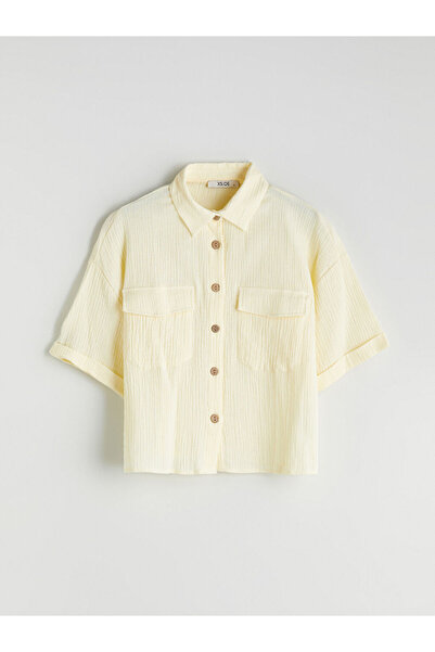 LC Waikiki قميص نسائي من الموسلين المزخرف