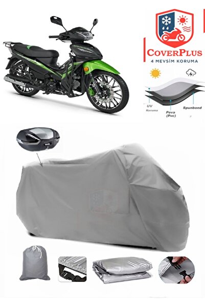 CoverPlus Rks Sniper 50 Pro X Branda Arka Çanta Uyumlu Motor Brandası Motosik...