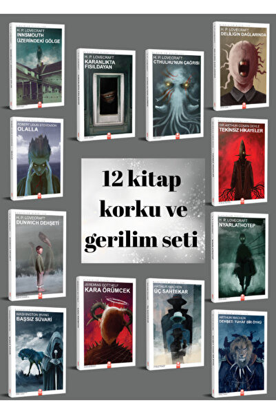 12 Kitaplık Efsanevi Korku Koleksiyonu gerilim seti