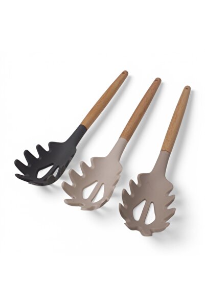 Balsa Grup Balsa Mrk Model Silicone Pasta Spoon with Bamboo Handle