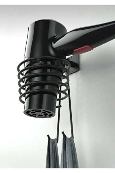 BUSEMSİ HOME Siyah Fön Makinesi Askısı Saç Kurutma Makinesi Tutacağı Yapışkan...