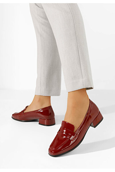 B T Shoes Kirada red heeled loafers