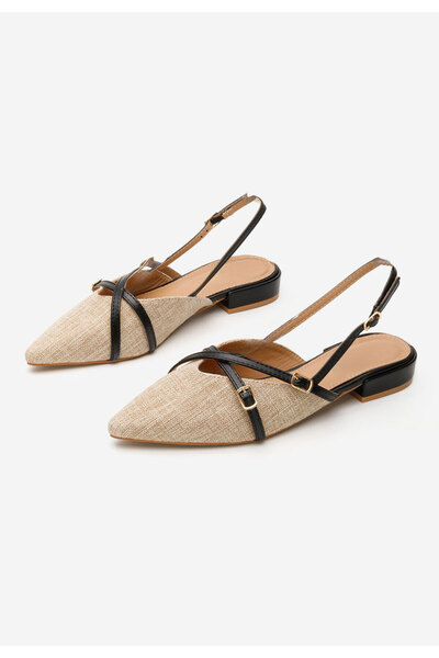 B T Shoes Khaki lodičky s otevřenou pätou Agnees