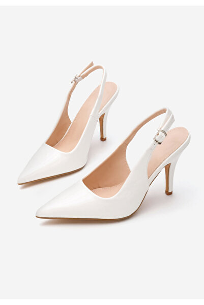 B T Shoes Bílé lodičky do špičky Denita