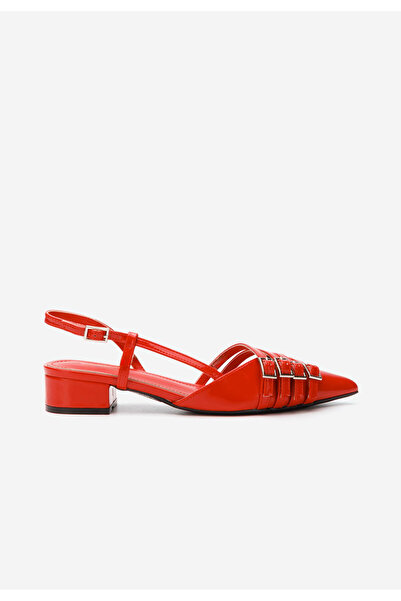 B T Shoes Monyca red low-heeled shoes