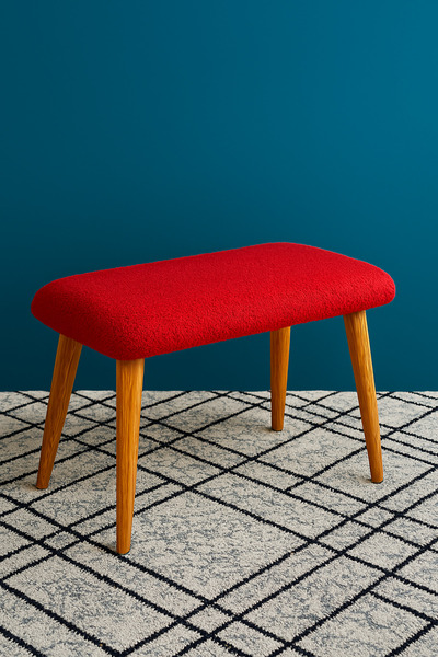 eda hacıoğlu edam bedding group Peluş Teddy Kumaş Pofidik Ahşap Ayaklı Geniş ...