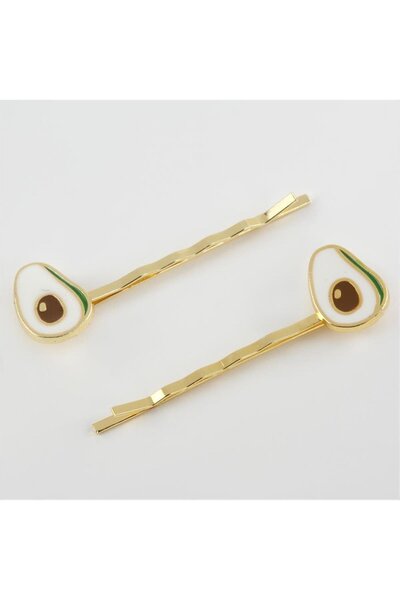 nolva 2 bucăți de cataramă din sârmă cu figură de avocado