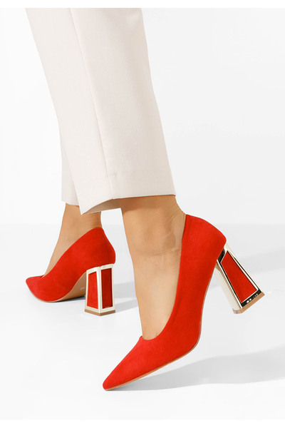B T Shoes Cizella V2 red high heel shoes