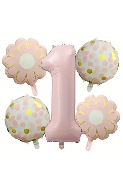 DÜVENCİ TİCARET Set de baloane roz și galbene, cu cu buline baloane din folie...