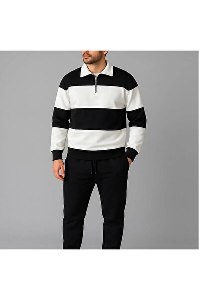 BRLKN UNISZEX FÉLcipzáras tréningruha szett 3 szál pamut ÚJ SZEZON