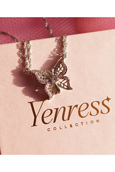 Yenress Mıknatıslı Kelebek Arkadaşlık Kolyesi - 2 Adet