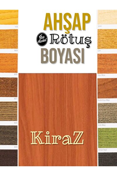 izmir bit pazarı Ahşap Rötuş Boyası - Kiraz - 25ml , Fırçalı Cam Şişede Mobil...