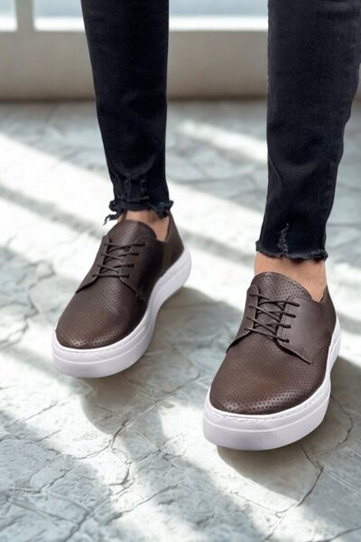 DERİJE MN061 - حذاء سي بي تي ريكس للرجال بني