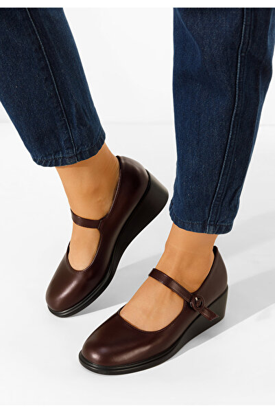 B T Shoes Espina platform shoes in dark green