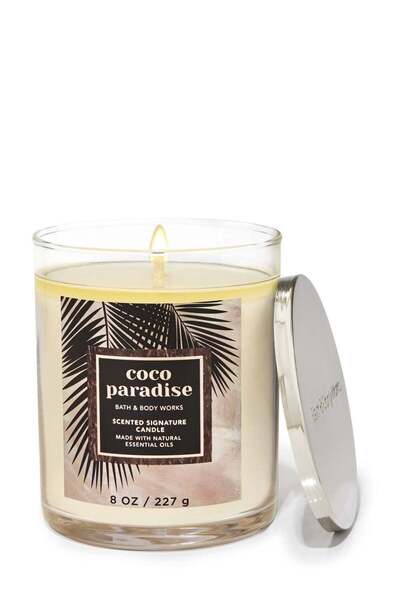 Bath & Body Works شمعة كوكو بارادايس سيجنيتشر ذات الفتيل الواحد