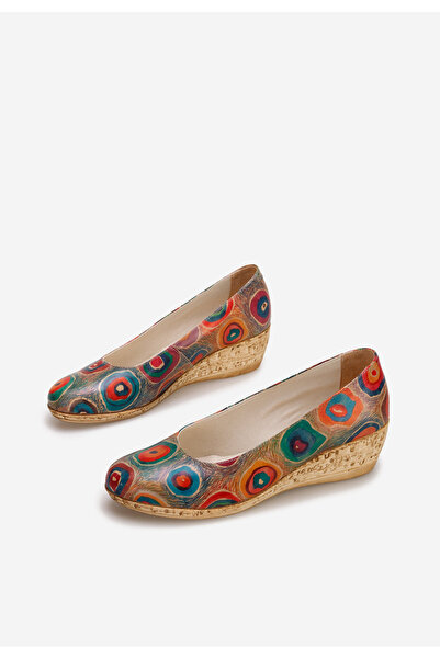 B T Shoes Vícebarevné lodičky na klínku Sonia V3