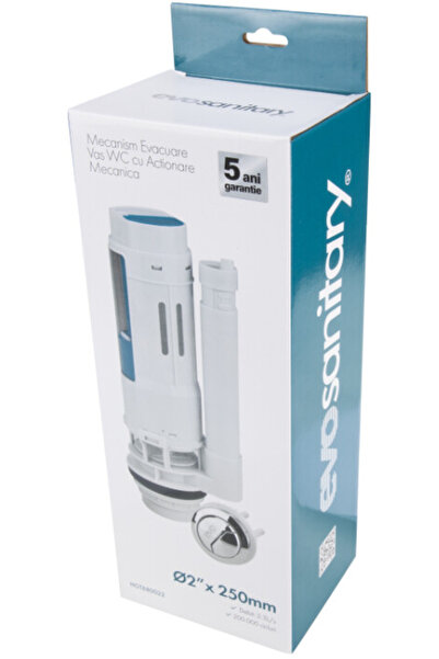 EVOSANITARY Toilet Flush Mechanism - Mechanical Actuation - Diameter 2 inch Mechanical 2 inch 250 mm