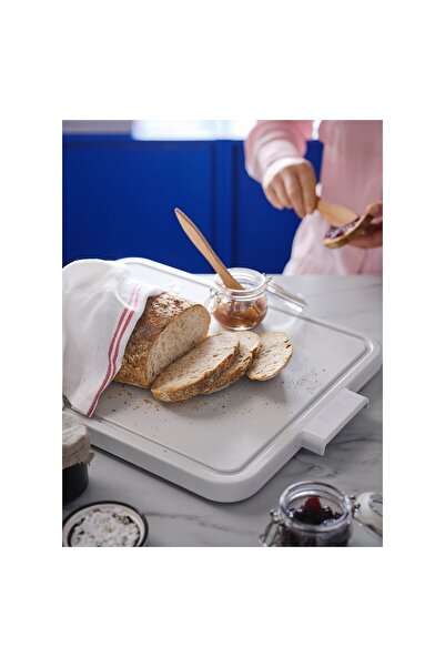 IKEA LILLHAVET Chopping board, light grey, 49 x 35 cm