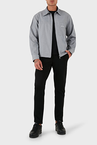 Armani Exchange Regular Fit Ceket Yaka Fermuarlı Logolu Gömlek Ceket Erkek GÖMLEK CEKET XM000956 AF1