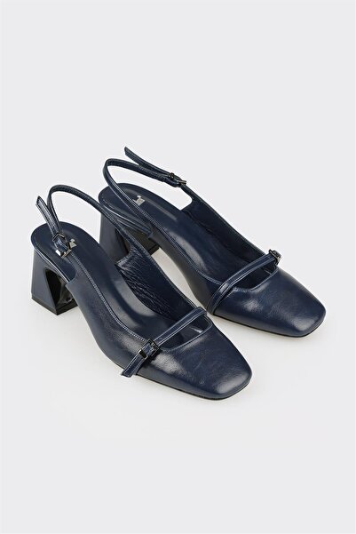 Elle Shoes Lacivert Kadın Topuklu Ayakkabı