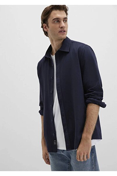 Mavi Uzun Kol Erkek Gömlek M0211641-82183