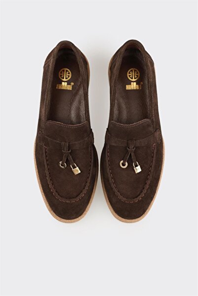 Elle Shoes Kahve Deri Kadın Günlük Ayakkabı