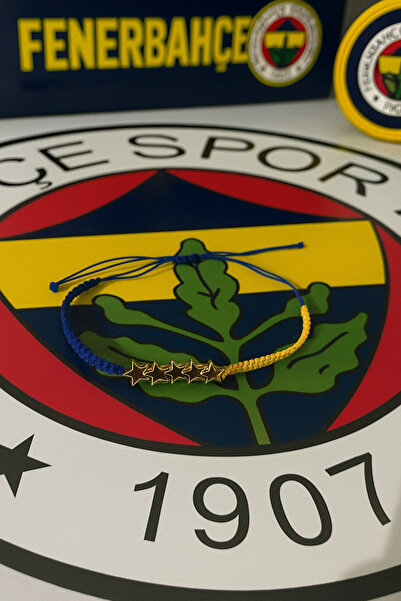 puffydik 5 Yıldızlı Fenerbahçe Sarı & Lacivert Taraftar Bilekliği – (El Yapım...
