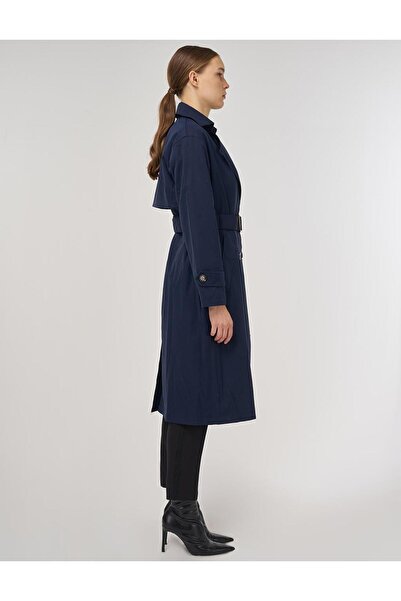 Kayra Erkek Yaka Trençkot Lacivert