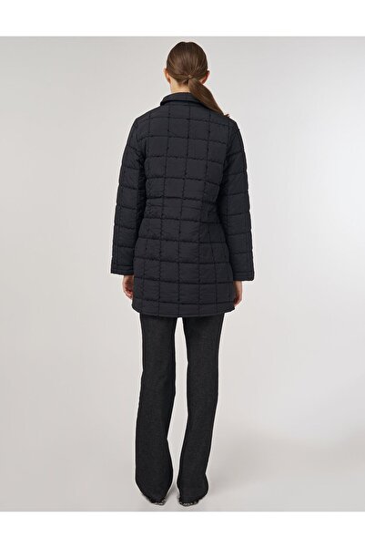 Kayra Punto Dikişli Kısa Anorak Mont Siyah