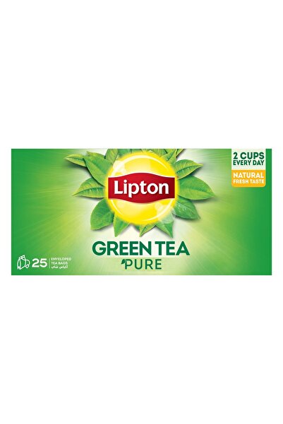 Lipton Pure Green Tea 25 TeabagsNatural Antioxidant Rich Blend for Daily Wellness Routine