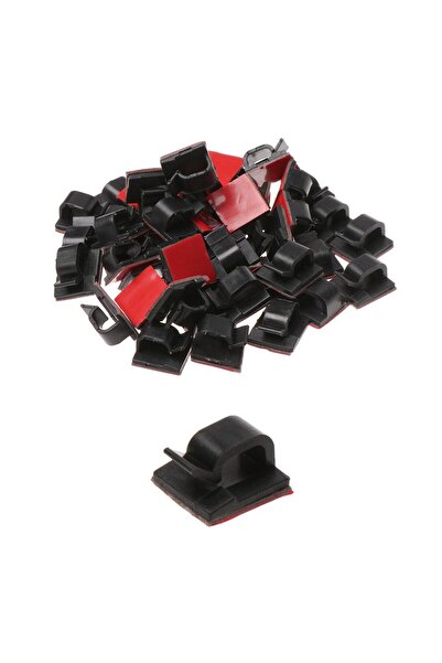 choice2 black 50Pcs Cable Clips Self Adhesive Cord Management Black Wire Hold...
