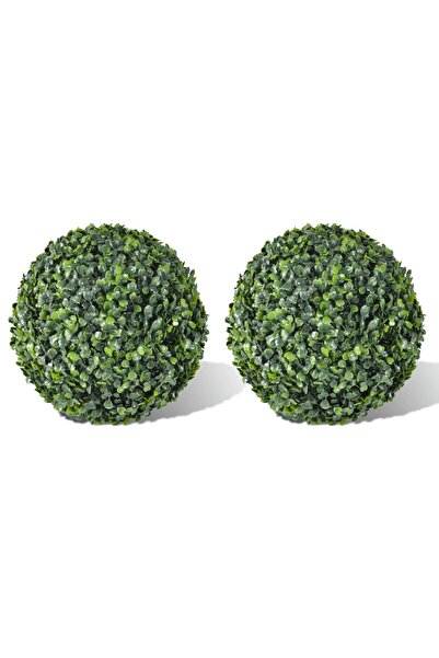 vidaxl Boxwood Ball Artificial Leaf Topiary Ball 35 cm 2 pcs