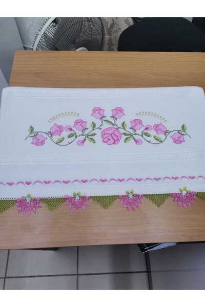 Firdevs moda çeyiz Çeyizlik İğne Oyalı Kadife Havlu
