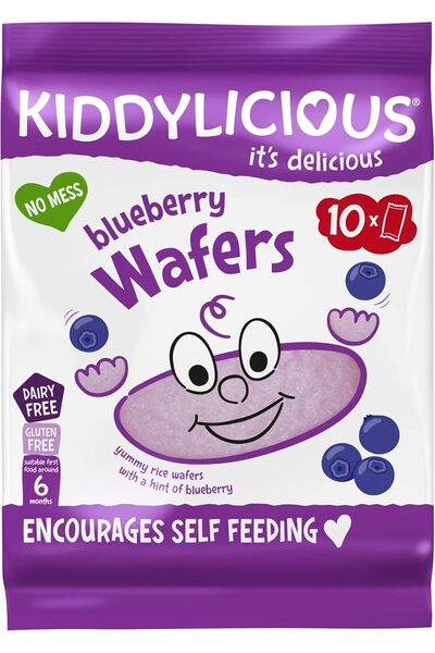 Kiddylicious رقائق التوت الأزرق | وجبة خفيفة للأطفال خالية من الغلوتين ومنتجا...