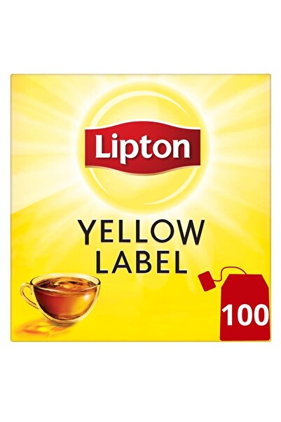 Lipton عبوة شاي أسود بالعلامة الصفراء، 100 كيس شاي، مذاق غني وقوي للطاقة والتركيز اليومي