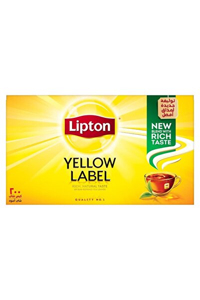 Lipton عبوة شاي العلامة الصفراء القيمة 200 كيس شاي
