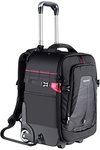 NEEWER 2-in-1 Rolling Camera Backpack Trolley Case - Anti-Shock Detachable Padded Compartment, Hidde