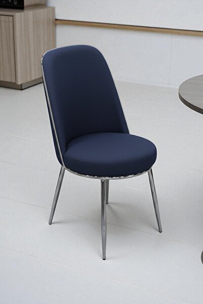 KUMS 4 Adet Sandalye Mutfak Salon Yemek Odası Sandalyesi Metal Ayak