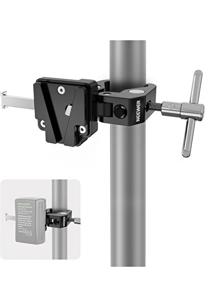 NEEWER Small V-Mount Battery Plate with Wide Super Crab Clamp and QR Lock