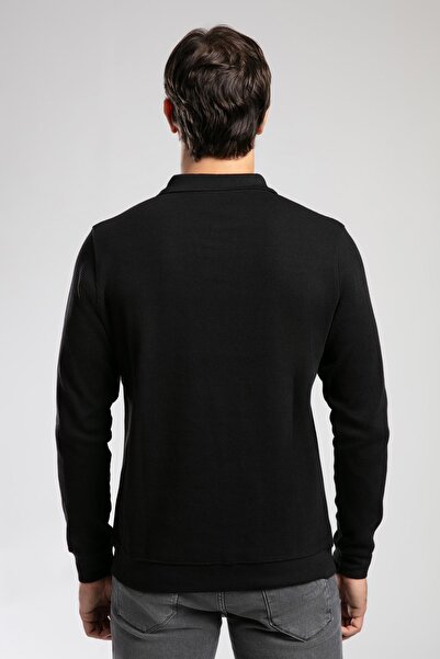 Lee Cooper Sirius Men's Polo Neck Sweatshirt Black