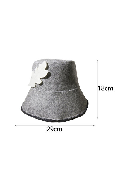 Choice3 قبعة ساونا رمادية من اللباد، قطرها 15.5 سم، متينة، تمتص الماء جيدًا، ...