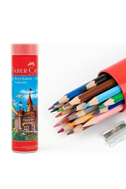 Faber Castell Faber-castell Metal Tüpte Tam Boy Kuru Boya Kalemi 24 Renk Hedi...