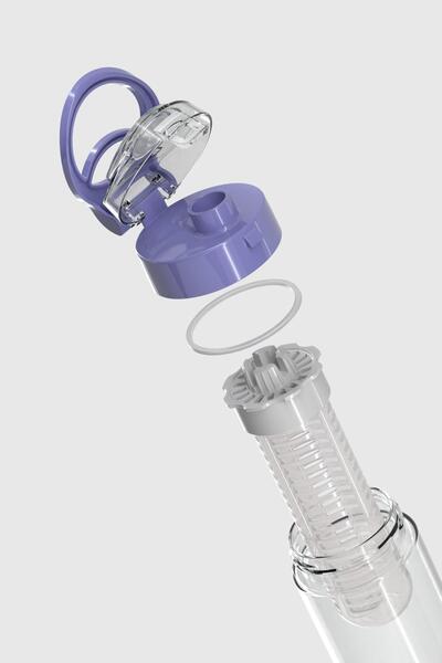 Renga Atlas 630 ml Tritan Detox Flask with Strainer 911056 Purple