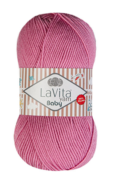 LaVita Yarn Fir pentru tricotat manual pentru bebeluși, 100% acrilic, anti-sc...