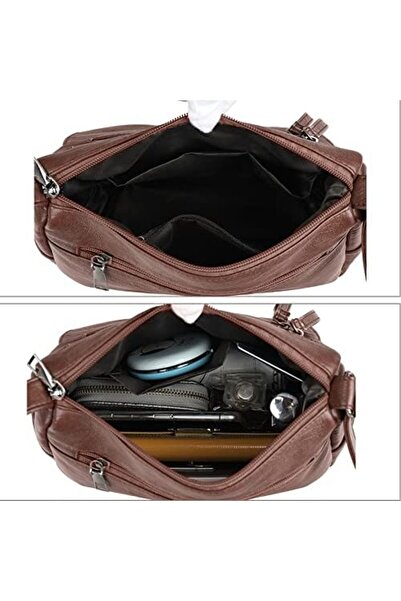 Generic Cokia Women's Casual Multi-Pocket Waterproof Crossbody Bag, Shoulder Messenger Bag - Brown