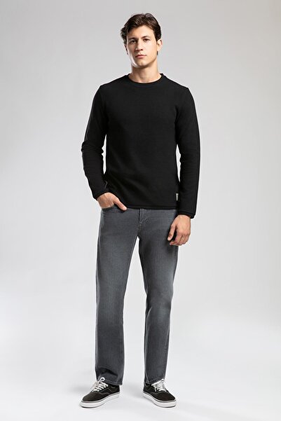 Lee Cooper Ben Erkek O Yaka Sweatshirt Siyah