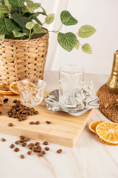 crystalhome 18 Piece Tea and Coffee Set
