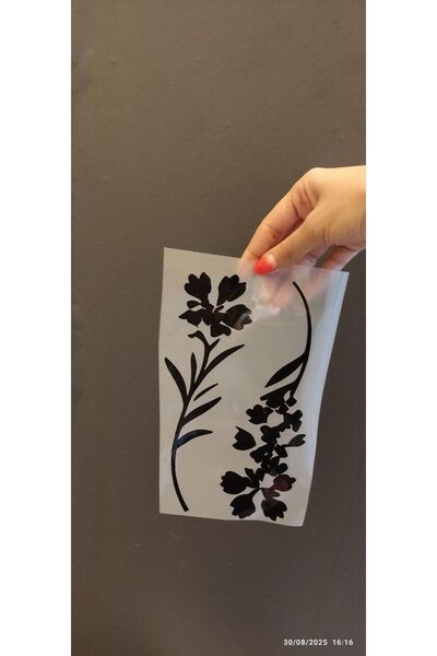 Gönülden Tasarım ȚESĂTURA CU FLORI NEGRE PRIMITE DE FERĂTĂ, IMPRIMARE DE TRAN...